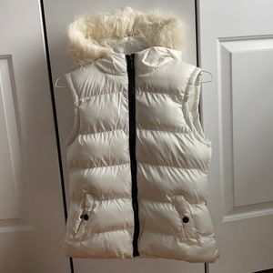White puffy vest